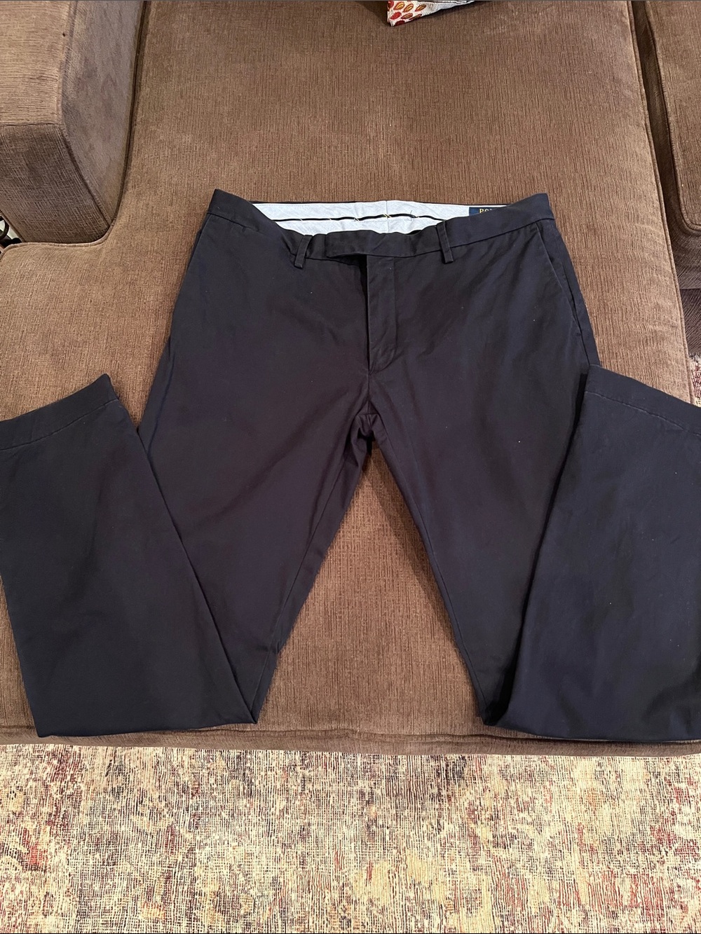 Polo Classic NavyStraight-Leg Pants.  Cotton length 32 Waist 34